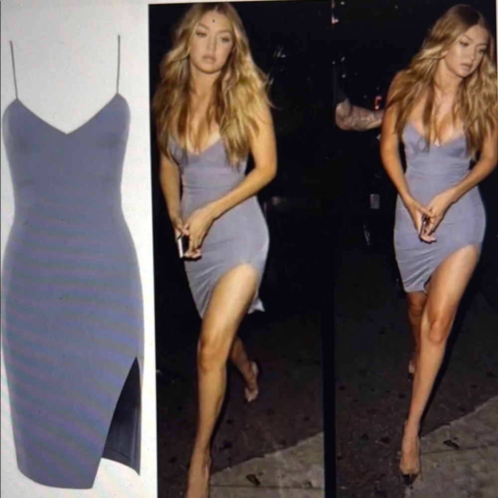House of CB Gray/Blue Spaghetti Strap Dress